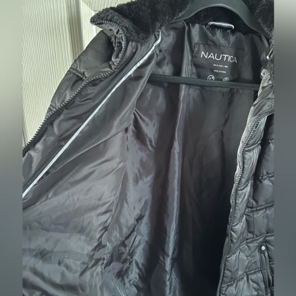 Nautica Sz Medium Black Women’s Coat, No Hood - Picture 13 of 15